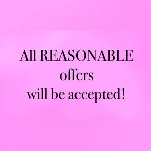 All REASONABLE offers will be accepted! Send offers or bundles 4 addt discounts